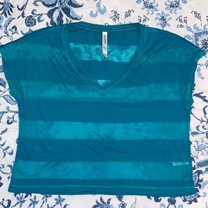 NWOT❗️Aeropostale Teal Striped Tee